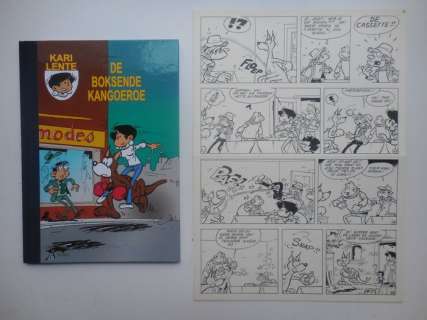 Mau, Bob | Original page (p.12) + album  - Kari Lente 50  - De boksende kangeroe  - hc with cloth spine  - 1st edition  - (2010) | Catawiki