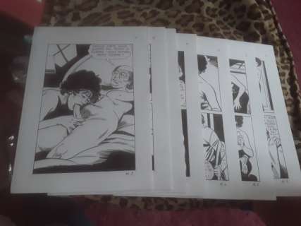 Nisco, Vincenzo - 7x Planche originale  - I diari di Hitler - Publié dans Scandali 7 - Page volante - (1981) | Catawiki