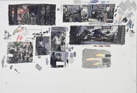 Guarnido, Juanjo... | GUARNIDO, Juanjo (né en 1967) Blacksad. Etude de case. Aquarelle... | Coutau Bégarie