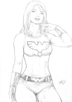 Ed Benes | Wonder Girl - 11"x17" Pencil | Ed Benes
