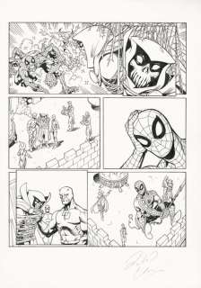  - Spiderman, Tower Of Power 22 - Original Art Page By Richard Elson - EO - (2008) 