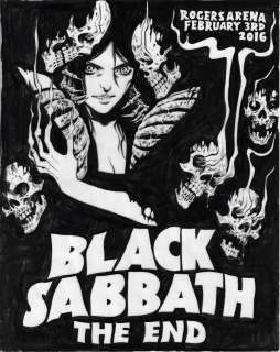 Becky Cloonan - Black Sabbath The End Tour Poster by Becky Cloonan