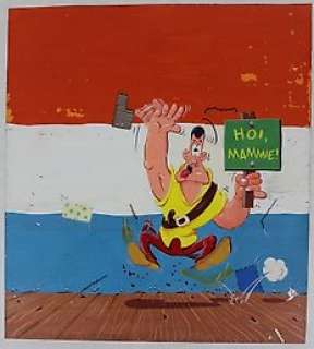  - Hanco Kolk - Originele full colour geschilderde Eppo-cover - Gilles de Geus - "Salut maman!" - (1983) 