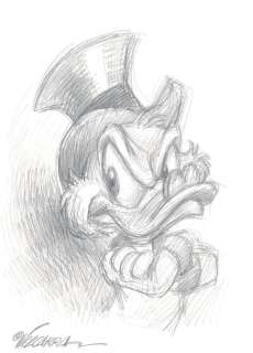 Scrooge Mc Duck - Original Sketch - Joan Vizcarra - Art de crayon | Catawiki