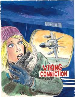 Albert WEINBERG (192... - Lot 298 - Dan Cooper - Viking Connection Gouache sur papier pour...