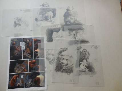 Sternis, Philippe | Original page in colour (p.37) + sketches  - Pyrénée  - (1998) | Catawiki