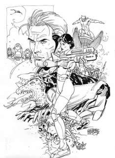 Nathan Never - German Bonazzi - Illustrazione originale - Page volante | Catawiki