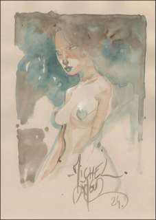 Meddour. Dessin dédicacé de charme | BDEnchères