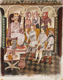 Zbigniew Rychlicki (1922 - 1989) | Zbigniew Rychlicki | "U złotego źródła. Baśnie polskie", projekt ilustracji. 1967 | Desa Unicum