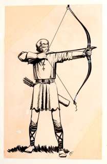 Kresse, Hans G.  - De Jeugd van Eric - illustratie voor Pumpum - Eric’s vader - O.I. encre et couverture blanche - (1953) | Catawiki