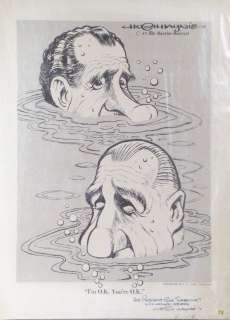NIXON / AGNEW COMIC BY HUGH HAYNIE (1927-1999) | misc / divers