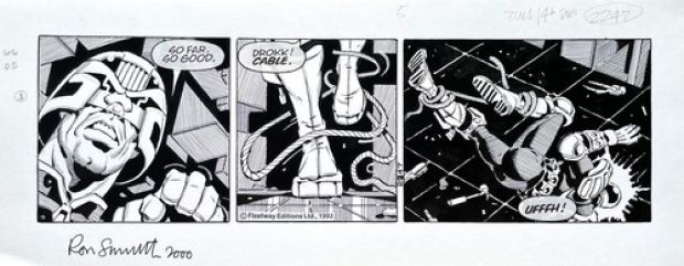 Original Judge Dredd artwork by Ron Smith - ’Drokk! Cable!’ | eBay Europe (Buy It Now)