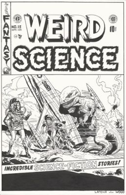 Weird Science 15 Cover Recreation Art Pre Code Horror Golden Age dinosaur comic | eBay US