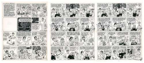 Gotlib | Le coin des cinéphiles Encre de Chine pour ces trois planches publiées | Millon