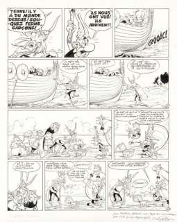 Uderzo | Astérix - La grande traversée Encre de Chine pour cette planche | Millon