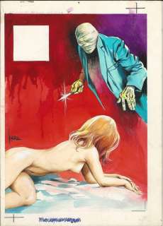 Eros Kara - originale di copertina "L’Uomo senza Volto" - Anni ’70 - EO | Catawiki