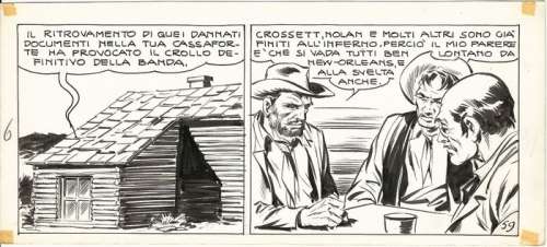 Tex s. Oklahoma n. 1 - Galep - striscia originale - Page volante - (1958) | Catawiki