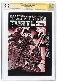TEENAGE MUTANT NINJA TURTLES #1 1984 CGC 9.2 NM- SIGNATURE SERIES WITH SKETCH BY KEVIN EASTMAN (FIRST TMNT - FIRST PRINTING).