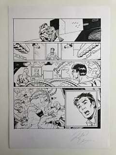  - Spider-Man Original art - Tower Of Power - #26 page 8 by Richard Elson (signed) - Page volante - Art original - (2008) 