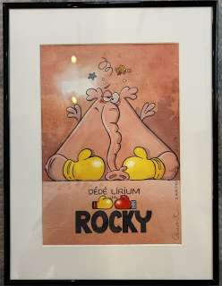 Carpentier , Laurent - illustration originale à l’aquarelle "Rocky" | Galerie des bulles