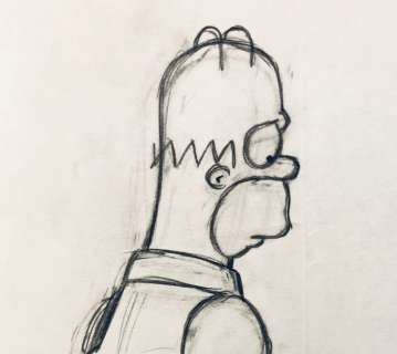 The Simpsons - Homer - Original Animation Drawing - Matt Groening EP17/S06 - EO - (1994) | Catawiki