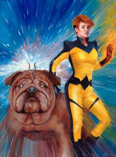 Fred Ian - Lockjaw and Crystal Marvel Unbound Upper Deck #35 Trading Card Art