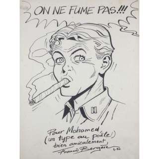 Francis BERGESE (ne en 1941) Dessin dedicace Feutre et… | Tajan