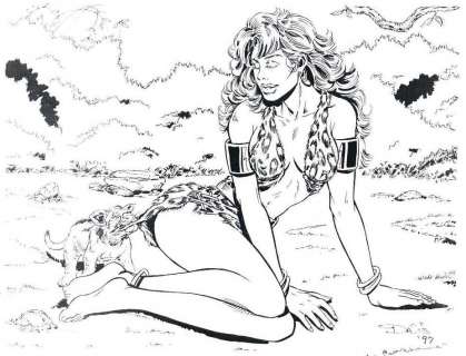 Davis, Rick | Sheena card art #2 | Art4Comics