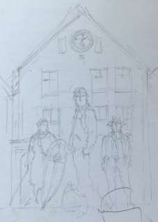 Hermann - Dessin original - Â«Â Réunion des personnages des 3 Séries Vedettes de HermannÂ Â» (2010) | Catawiki