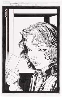 ULTIMATE X-MEN ANNUAL #1 COMIC BOOK SPLASH PAGE ORIGINAL ART BY TOM RANEY.