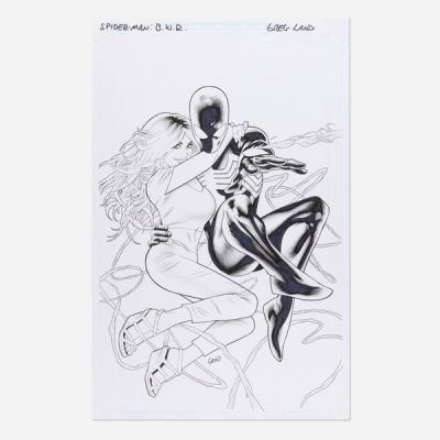 Greg Land | Spider-Man: Black Suit & Red Variant Cover D Original Art (Marvel Comics, 2024) | Landry Pop Auctions