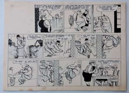 Sleen, Marc - Originele pagina - Oktaaf Keunink geeft gas - Gag 87 - (1959) | Catawiki