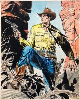 Tex - Luca Vannini - acquerello su cartone - firmato  - EO | Catawiki