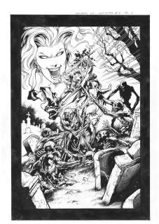 Chaos Art | IVAN REIS LADY DEATH LAST RITES #2 PG 2 SPLASH | Black Line Fever