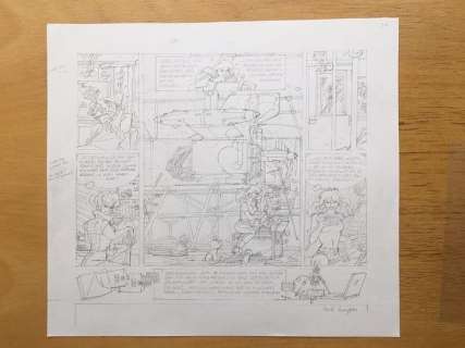 Franka - Alternatieve potloodschets plaat 2 "Geheim 1948" (twee stroken) | Catawiki