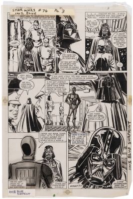 STAR WARS #76 COMIC BOOK PAGE ORIGINAL ART BY RON FRENZ. | Hake’s