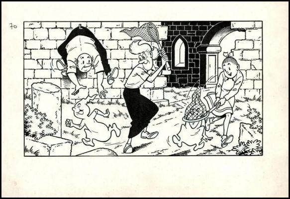 Lot 336 - Vandersteen (Studios). Illustration originale Bob | BDEnchères
