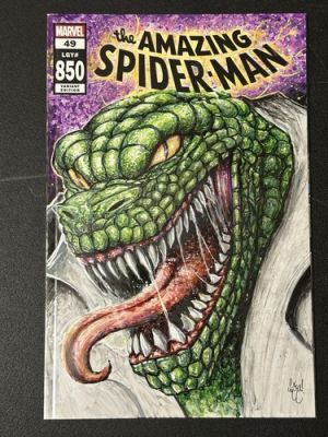 AMAZING SPIDER-MAN 49 850 THE LIZARD Sketch Cover Original Art 2026 NEW! | eBay US (Buy It Now)