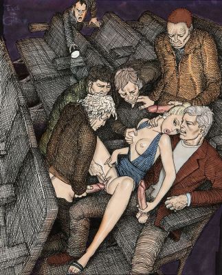 Erich Von Götha... | Lot 181 - Erich VON GÖTHA JANSSEN (né en 1924) Au cinéma, encre... | misc / divers