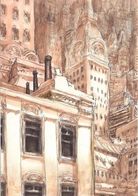 Lot 580 - De Crécy. Illustration originale New-York | BDEnchères