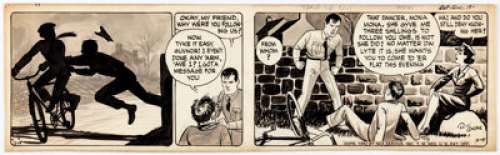 Roy Crane - Captain Easy Daily Comic Strip Original Art dated 12-19-42 (NEA, 1942).