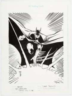 Dave Taylor and Dick Giordano - DC Overpower Collectible Card Game "Batman: Magnesium Flare" Card Illustration Origi...