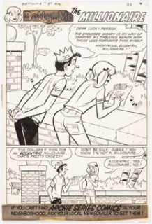 Dan Decarlo And Rudy Lapick | Betty and Me #51 Complete 6-Page Story "The Millionaire" Original Art (Archie, 1973).... (Total: 6 Original Art) | Heritage