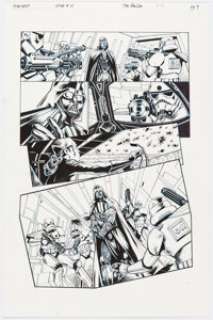 Dan Parsons [Facundo Percio printed blue lines] Star Wars #14 Story Page 9 Original Art (Dar...