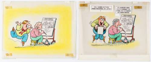 Al Jaffee More MAD Snappy Answers to Stupid Questions Covers Original Art Group of 2 (EC Publ./Warner Books, 1990)... (Total: 2 Original Art) | Heritage