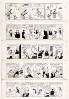 Phil Berube - Oh, Diana! Daily Comic Strip Original Art Group of 25 (AP Newsfeatures, c. late 1940s).... (Total: 25 Original Art)