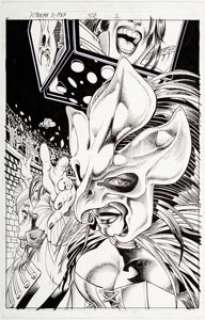 Igor Kordey and Scott Hanna - X-Treme X-Men #37 Splash Page 2 Original Art (Marvel, 2004)....