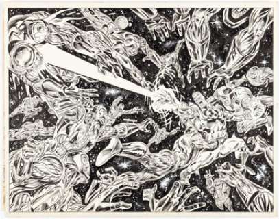 Grau, Peter (Comic Artist) | Peter Grau and Jimmy Palmiotti Solar, Man of the Atom #35 Wraparound Cover Original Art (Acclaim/Valiant, 1994).... | Heritage