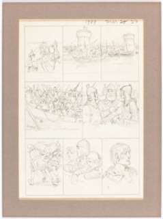 Foster, Hal | Hal Foster (attributed) Prince Valiant Sunday Comic Strip Preliminary Original Art 3-23-1975 (King Features Syndic... | Heritage