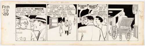 Gould, Chester | Chester Gould Dick Tracy Daily Comic Strip Original Art dated 2-19-49 (Chicago Tribune, 1949). ... | Heritage